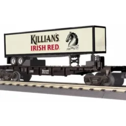 Trains*MTH 30-76276 O Gauge Killians Irish Red Flatcar w/Trailer - Model Train Junction: Quality Parts and Art Supplies