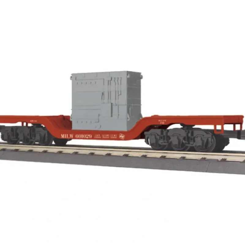 Trains*MTH 30-76345 O Gauge Milw. Depressed Center Flatcar w/Transformer Load - Model Train Junction: Quality Parts and Art Supplies