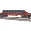 Trains*MTH 30-76367 O Gauge Milwaukee Road Flat Car #F225 with Wheel Set - Model Train Junction: Quality Parts and Art Supplies