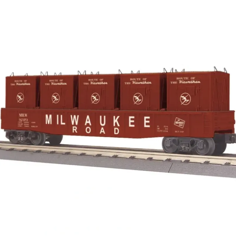 Trains*MTH 30-72057 O Gauge Milwaukee Road Gondola Car #92373 w/LCL Containers - Model Train Junction: Quality Parts and Art Supplies