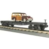 Trains*MTH 33-7614 O Gauge New York Central Flat Car w/48 Ford Woody PicKUp - Model Train Junction: Quality Parts and Art Supplies
