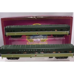 Trains*MTH 20-66238 O Gauge Northern Pacific 70' treamlined Sleeper/ Diner Set (2 Cars) LN/Box - Model Train Junction: Quality Parts and Art Supplies