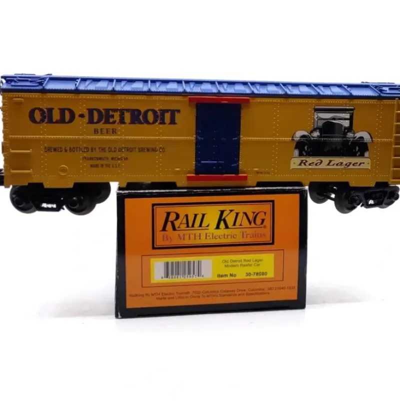 Trains*MTH 30-78080 O Gauge Old Detroit Red Lager Modern Reefer - Model Train Junction: Quality Parts and Art Supplies