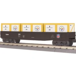 Trains*MTH 30-72013 O Gauge Pittsburgh Steelers Gondola Car w/Crates - Model Train Junction: Quality Parts and Art Supplies
