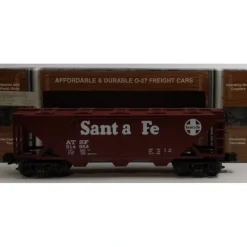 Trains*MTH 33-7504 O Gauge Santa Fe 3-Bay Covered Hopper #314953 EX/Box - Model Train Junction: Quality Parts and Art Supplies