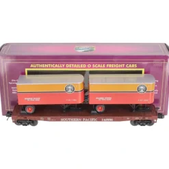 Trains*MTH 20-98601 O Gauge Southern Pacific Flat w/2 PUP Trailers - Model Train Junction: Quality Parts and Art Supplies