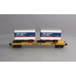 Trains*MTH 20-98166 O Gauge UEPS Flatcar with 2 20' U.S. Mail Trailers #470785 EX - Model Train Junction: Quality Parts and Art Supplies
