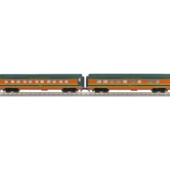 Trains*MTH 30-67455 O Great Northern 60 Streamlined Sleeper/Diner Set (Set of 2) - Model Train Junction: Quality Parts and Art Supplies