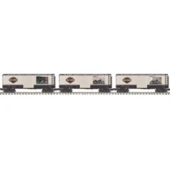 Trains*MTH 20-90228 O Harley-Davidson Premier Box Car Set (Set of 3) - Model Train Junction: Quality Parts and Art Supplies