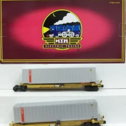 Trains*MTH 20-95068 O K-Line Spine Car Set with 2 48' Containers (Set of 2) - Model Train Junction: Quality Parts and Art Supplies
