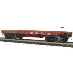Trains*MTH 20-98652 O Lehigh Valley 50-Ton 41 Wood Flat Car #11327 - Model Train Junction: Quality Parts and Art Supplies