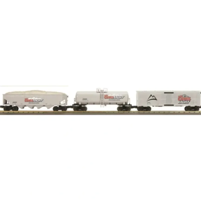 Trains*MTH 30-7044 O MCG - Coors Light RailKing Freight Car Set (Set of 3) - Model Train Junction: Quality Parts and Art Supplies