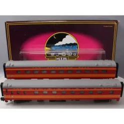 Trains*MTH 20-6652 O Milwaukee 70' Streamlined Slpr/Diner Passenger Cars (Set of 2) - Model Train Junction: Quality Parts and Art Supplies