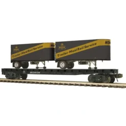 Trains*MTH 20-98755 O Monon Flat car with 2 PUP Trailers - Model Train Junction: Quality Parts and Art Supplies