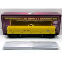 Trains*MTH 20-98594 O P&LE Operating Dump Car w/Pipe Load #3320 - Model Train Junction: Quality Parts and Art Supplies