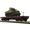 Trains*MTH 20-98742 O PRR 50T Wood Flat Car w/Sherman Tank - Model Train Junction: Quality Parts and Art Supplies