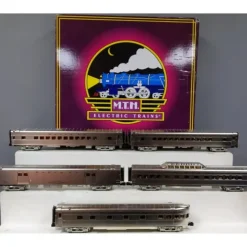 Trains*MTH 20-65152 O Santa Fe 70' Streamlined Smooth-Side Passenger Set (Set of 5) - Model Train Junction: Quality Parts and Art Supplies