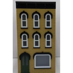 Trains*MTH 30-90373 O Scale Tan Brick W/Black Shutters 3-Story Town House #1 - Model Train Junction: Quality Parts and Art Supplies