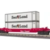 Trains*MTH 30-76623 O Sea Land Husky Stack Intermodal Well Car w/ Load 3-Rail #7128 LN/Box - Model Train Junction: Quality Parts and Art Supplies