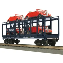 Trains*MTH 30-76309 O Wabash Auto Carrier Flatcar w/(4) Convertibles - Model Train Junction: Quality Parts and Art Supplies