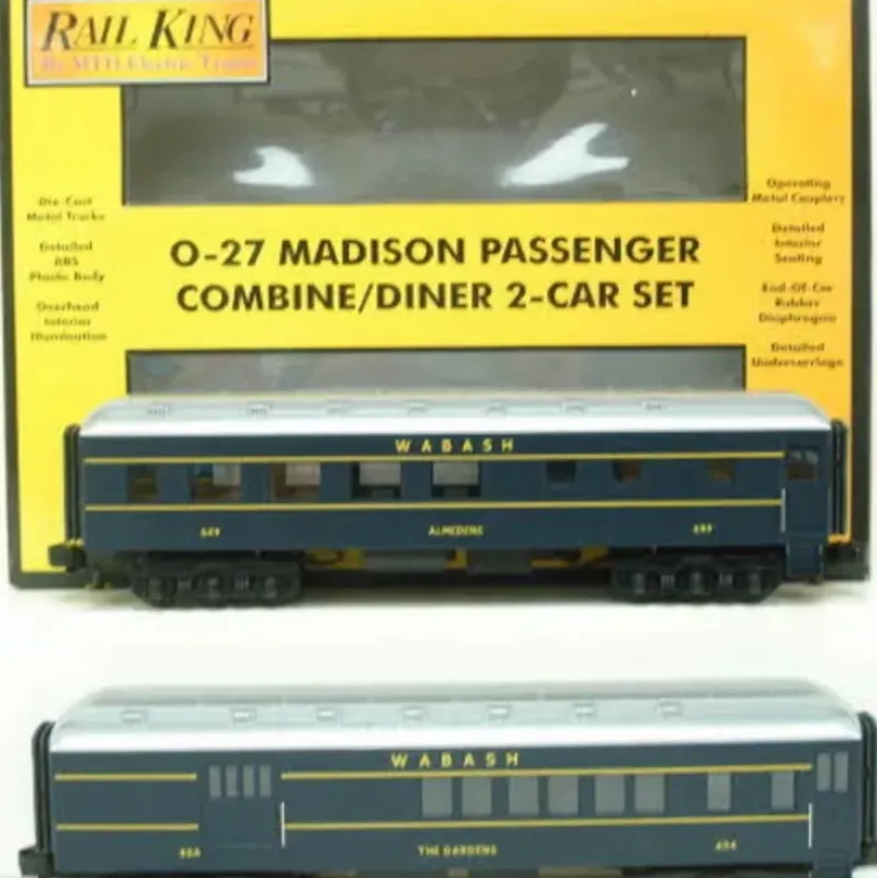 Trains*MTH 30-6263 O Wabash RailKing O-27 Madison Combo/Diner Set (Set of 2) NIB - Model Train Junction: Quality Parts and Art Supplies