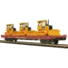 Trains*MTH 20-98640 O Western Maryland 60 Flat Car with 3 John Deere 650H Bull Dozers - Model Train Junction: Quality Parts and Art Supplies