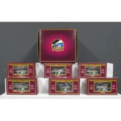 Trains*MTH 20-90595 O Western Maryland Skeleton Flat Car Set w/Log Load (Set of 6) - Model Train Junction: Quality Parts and Art Supplies
