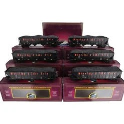 Trains*MTH 20-90598 O Wheeling & Lake Erie 4-Bay Hopper Car Set (Set of 6) - Model Train Junction: Quality Parts and Art Supplies