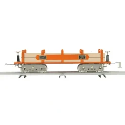 Trains*MTH 10-2201 Orange 4022 Flat Car w/Wood Load- Model Train Junction: Quality Parts and Art Supplies