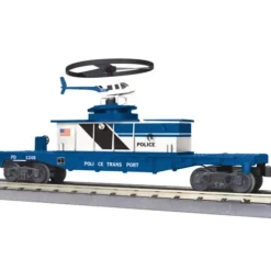 Trains*MTH 30-79300 Police Flat Car w/Operating Helicopter - Model Train Junction: Quality Parts and Art Supplies