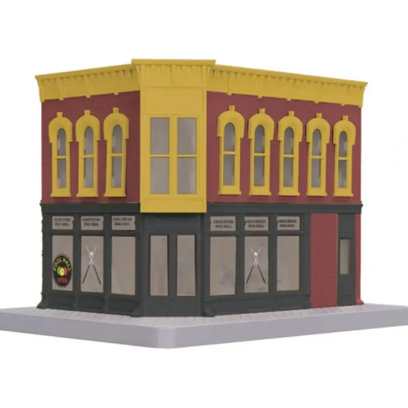 Trains*MTH 30-90080 Pool Hall Corner Building w/Blinking Sign - Model Train Junction: Quality Parts and Art Supplies