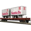 Trains*MTH 20-98730 Santa Fe Flat Car with 2 20' Trailers - Model Train Junction: Quality Parts and Art Supplies