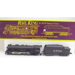 Trains*MTH 30-1102 Santa Fe L-3 Mohawk Steam Locomotive #3700 LN/Box - Model Train Junction: Quality Parts and Art Supplies