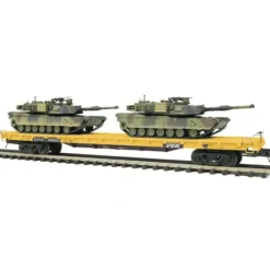 Trains*MTH 20-98603 TTX 60' Flat Car with 2M1A Abrams Tanks - Model Train Junction: Quality Parts and Art Supplies