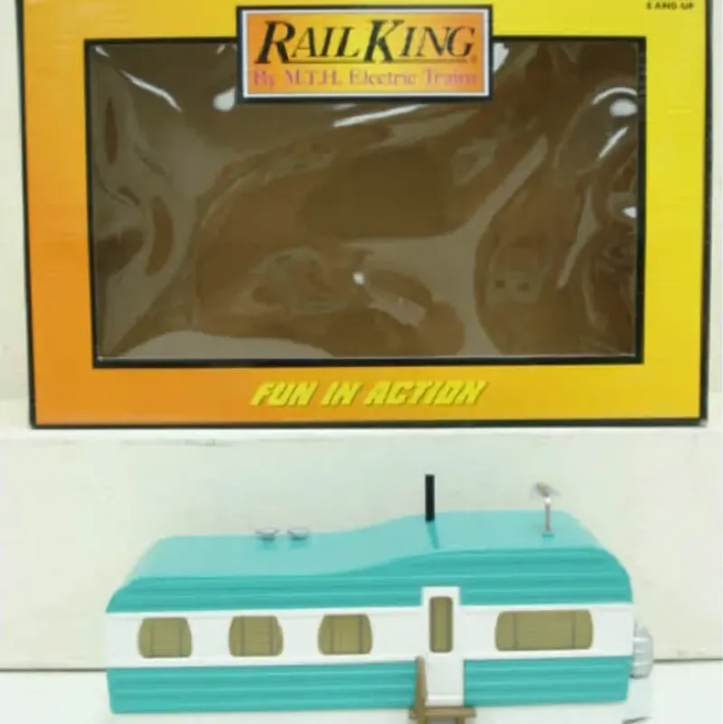 Trains*MTH 30-90108 Turquoise & White Mobile Home - Model Train Junction: Quality Parts and Art Supplies