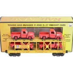 Trains*MTH 30-76065 Union Pacific Auto Carrier Flat Car with 53 Ford Pickups LN/Box - Model Train Junction: Quality Parts and Art Supplies