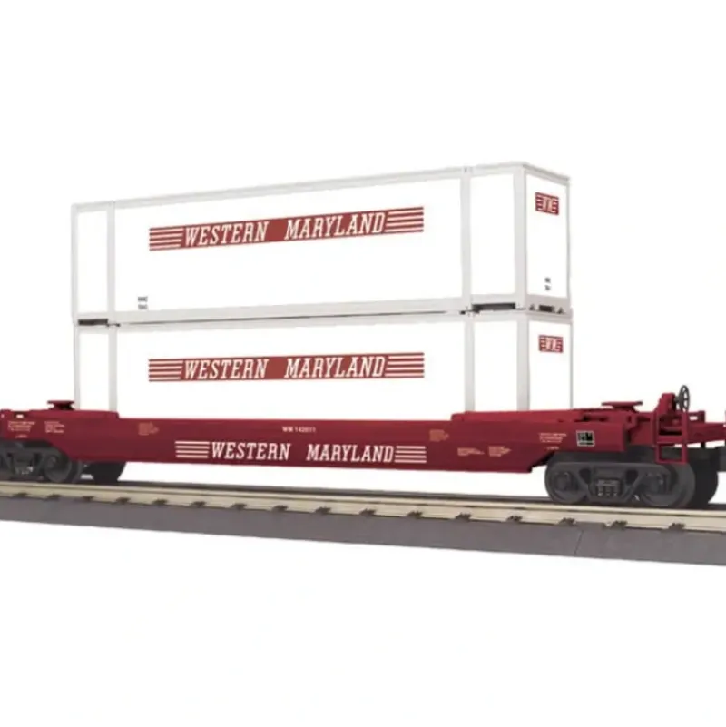 Trains*MTH 30-76413 Western Maryland Husky Stack Car - Model Train Junction: Quality Parts and Art Supplies