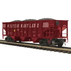 Trains*MTH 20-97702 Western Maryland 70-ton 3-Bay Hopper Car - Model Train Junction: Quality Parts and Art Supplies