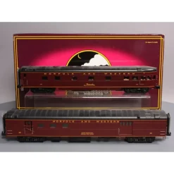 Trains*MTH 20-3365B O Norfolk & Western 70' Streamline RPO & Observation Set EX/Box - Model Train Junction: Quality Parts and Art Supplies