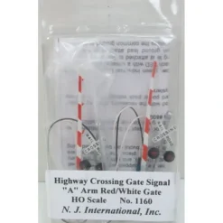 Trains*NJ International 1160 HO Highway Crossing Gate Signal w/ Red & White Arm - Model Train Junction: Quality Parts and Art Supplies