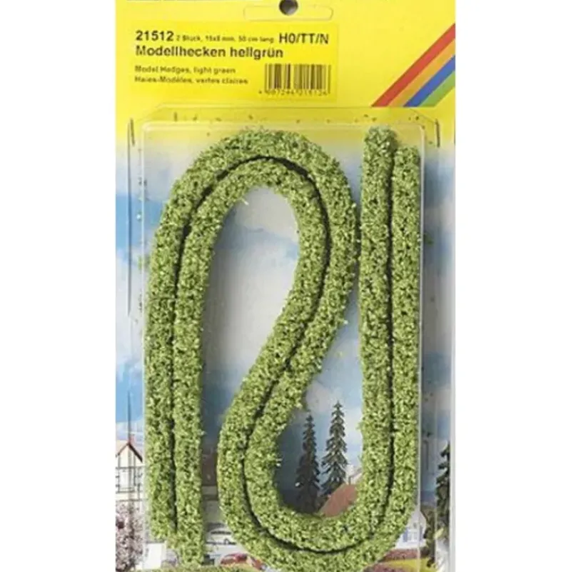 Trains*Noch 21512 Light Green 15mm x 8mm Hedges (2) - Model Train Junction: Quality Parts and Art Supplies
