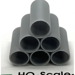 Trains*Phoenix Precision Models 31605 HO 4 x 10 Concrete Pipe Stack (Pack of 2) - Model Train Junction: Quality Parts and Art Supplies