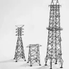 Trains*Plastruct 1005 HO 3-7/8" x 3-7/8" x 16-3/4" Electric Towers & Oil Well Kit - Model Train Junction: Quality Parts and Art Supplies