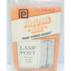 Trains*Plastruct 1012 HO 1-1/2" x 5/16" x 7-1/4" Twin Lamp Post Kit (Pack of 2) - Model Train Junction: Quality Parts and Art Supplies