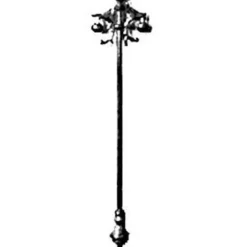Trains*Plastruct 94802 HO 7/16" x 1-7/8" 1800's Parkway Lamps (Pack of 4) - Model Train Junction: Quality Parts and Art Supplies