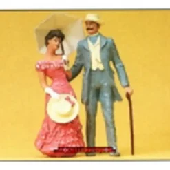 Trains*Preiser 45053 G Couple with Parasol Figures (Set of 2) - Model Train Junction: Quality Parts and Art Supplies