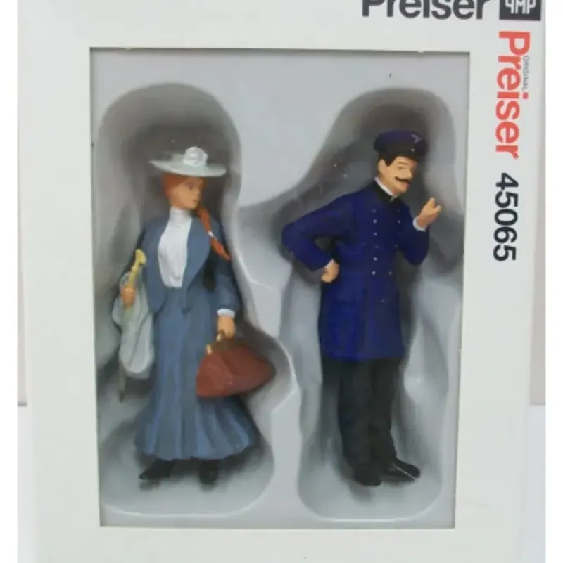 Trains*Preiser 45065 G Lady & Conductor Figures (Set of 2) - Model Train Junction: Quality Parts and Art Supplies
