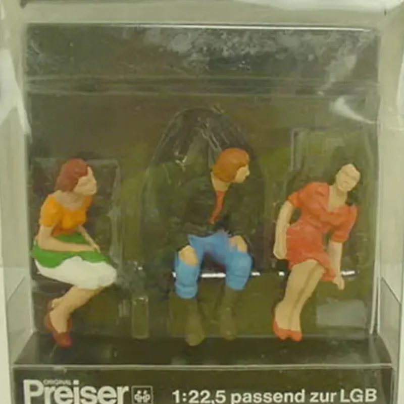 Trains*Preiser 5025 G Seated Passenger Car People Figures (Set of 3) - Model Train Junction: Quality Parts and Art Supplies