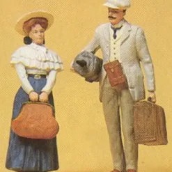 Trains*Preiser 45052 G Travelling Couple Figures (Set of 2) - Model Train Junction: Quality Parts and Art Supplies