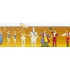 Trains*Preiser 20254 HO Blue - Circus Performers Figures (Set of 8) - Model Train Junction: Quality Parts and Art Supplies